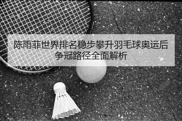 陈雨菲世界排名稳步攀升羽毛球奥运后争冠路径全面解析
